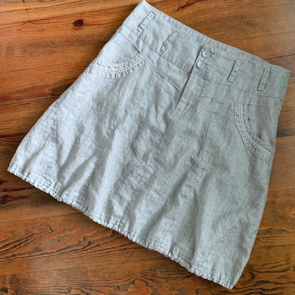 Original Nile 100% Linen A Line Skirt